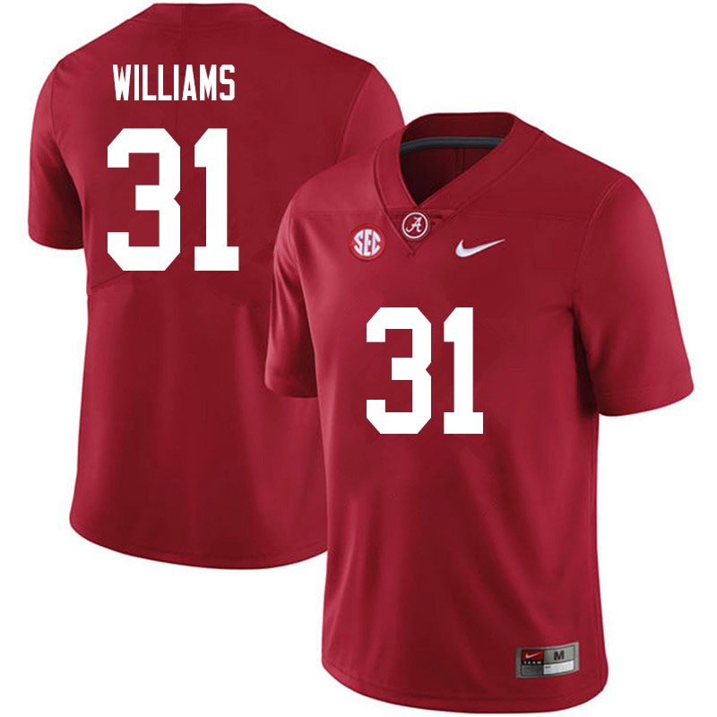Alabama Crimson Tide Men's Shatarius Williams #31 Crimson NCAA Nike Authentic Stitched 2020 College Football Jersey DZ16O80NC